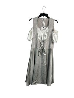 New Women’s Silver dirndl style dress  Size XL