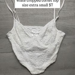 white lace corset top size extra small 