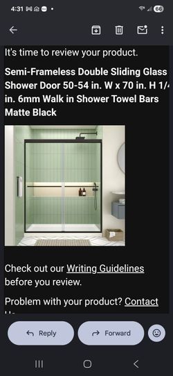 New Free shower double sliding glass door