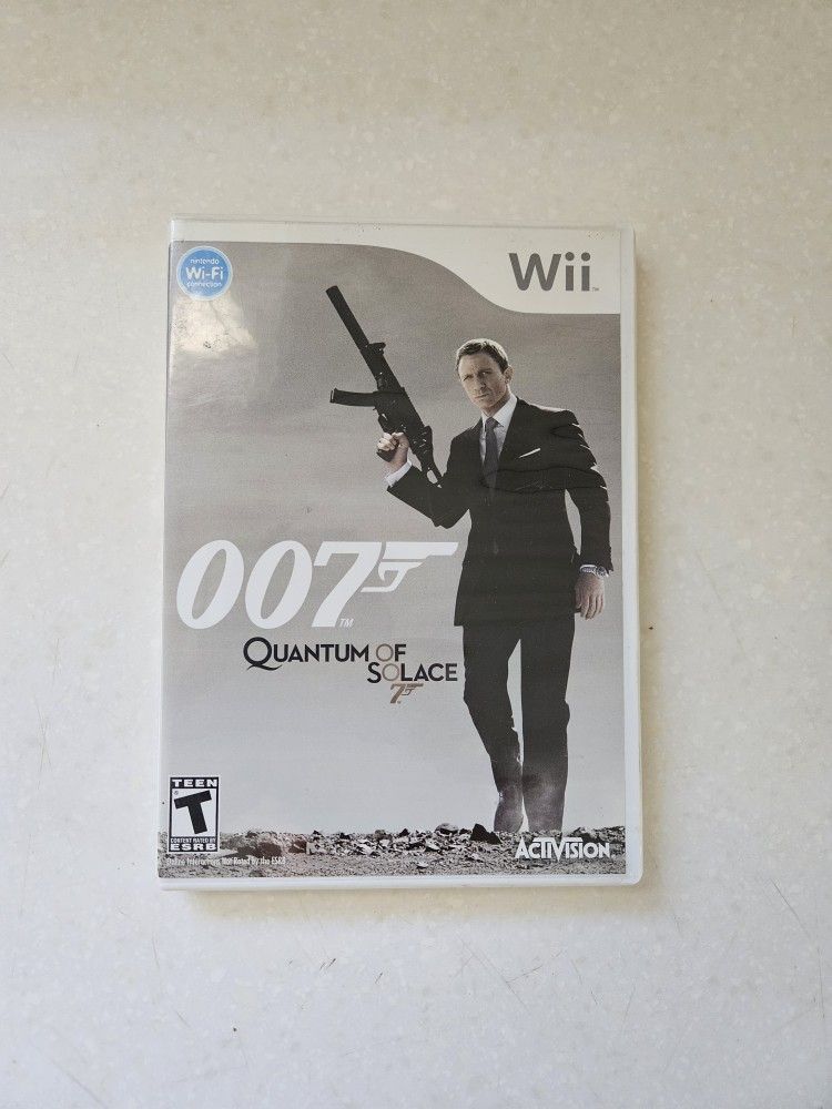 Wii James Bond 007 Quantum Of Solace Game With Manual And Case