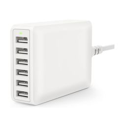 USB Charger 60W USB Charging Hub 12A 6-Port Desktop USB Charging Station with Multiple Port 