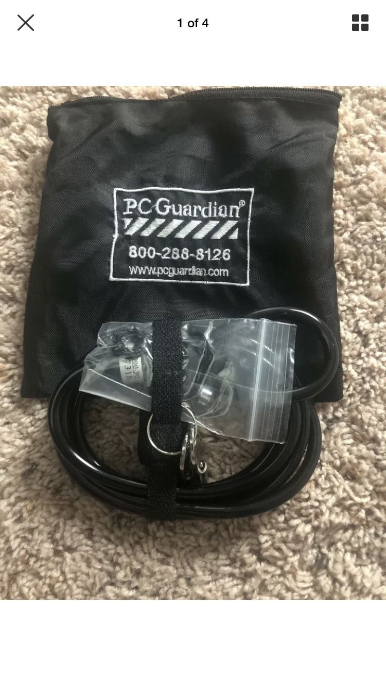 PC Guardian Ezolution Classic Notebook Anti-Theft Lock 6' Security Cable 29R1-90