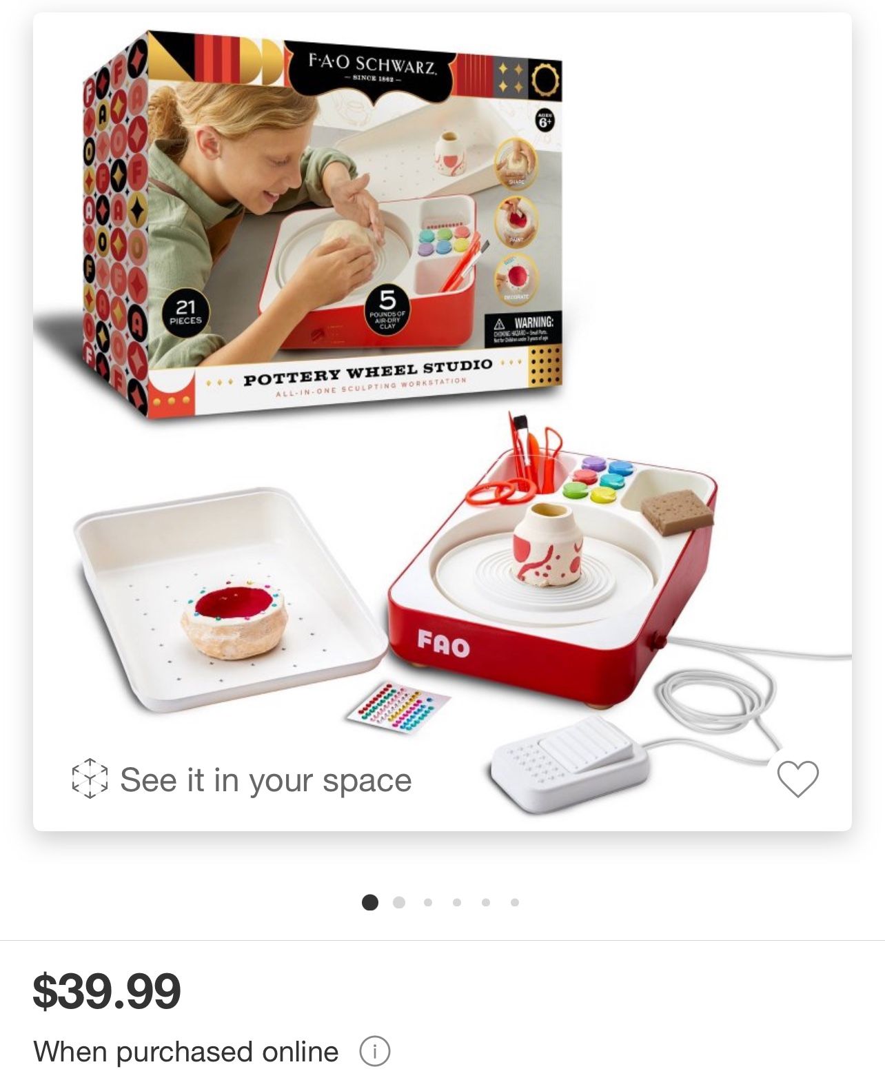 Fao Schwartz Pottery Wheel Studio Sculpting Workstation