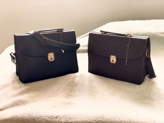 Genuine Leather Unisex Briefcase In Brown Or Black