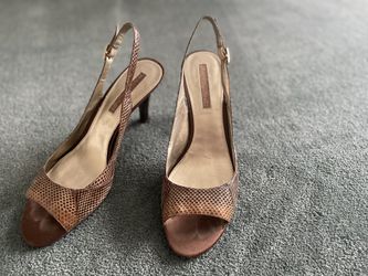 Bandolino Open Toe Snake Skin Heels 