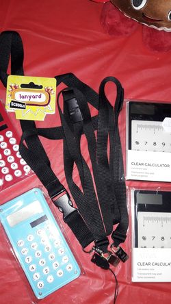 NEW Lanyards and pocket calculators $3 each.