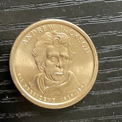 Andrew Jackson $1 Gold Tone Presidential coin 2008 P