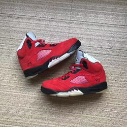 Trophy Room x Jordan Air Jordan 5 Retro SP F&F Son of Jordan Anti-slip Lightweight High-top Retro Basketball Shoes Men's Black Red
