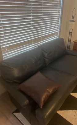 Italian Black Leather Sofa Need Gone ASAP