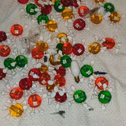 Vintage M&M Christmas light toppers