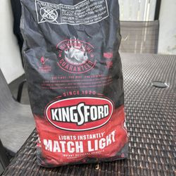 Two Unopened 8lb Bags of kingsford Match Light Charcoal Bags