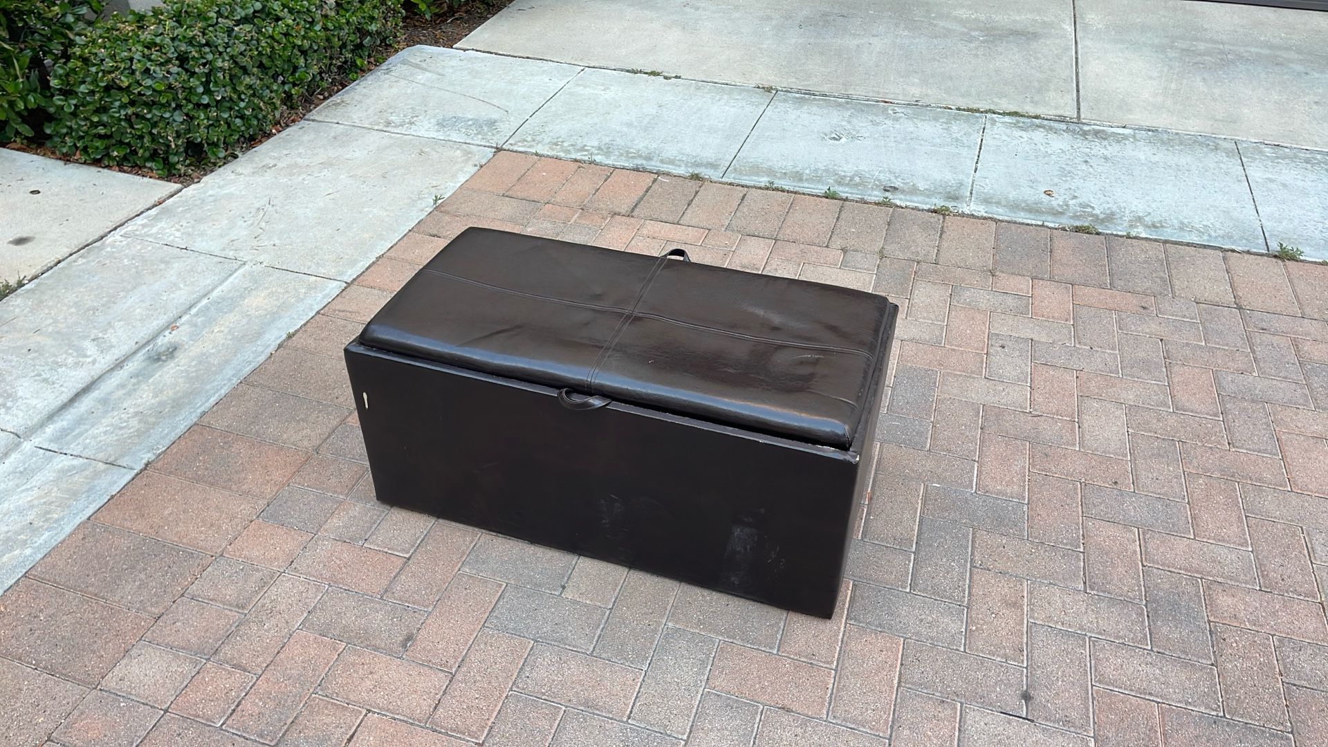 Faux Leather Ottoman
