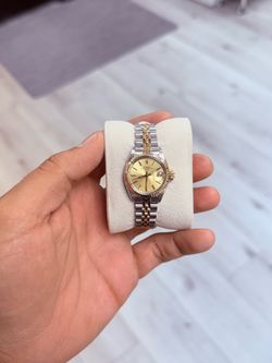 Rolex Ladies Date 6917 26mm Champagne Dial 18k Gold Steel Jubilee Box Papers Rolex 1984