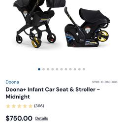 Doona Infant Car Seat & Stroller Midnight 