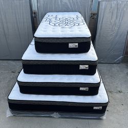 Queen Size Mattress Pillow Top 12”.     New Mattress In a Plastic.       All Sizes in Stock.       We Offer The Best Quality And Warranty.   