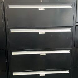 Black Filing Cabinets - 4 High