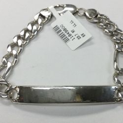 8” Silver Figaro Bracelet 