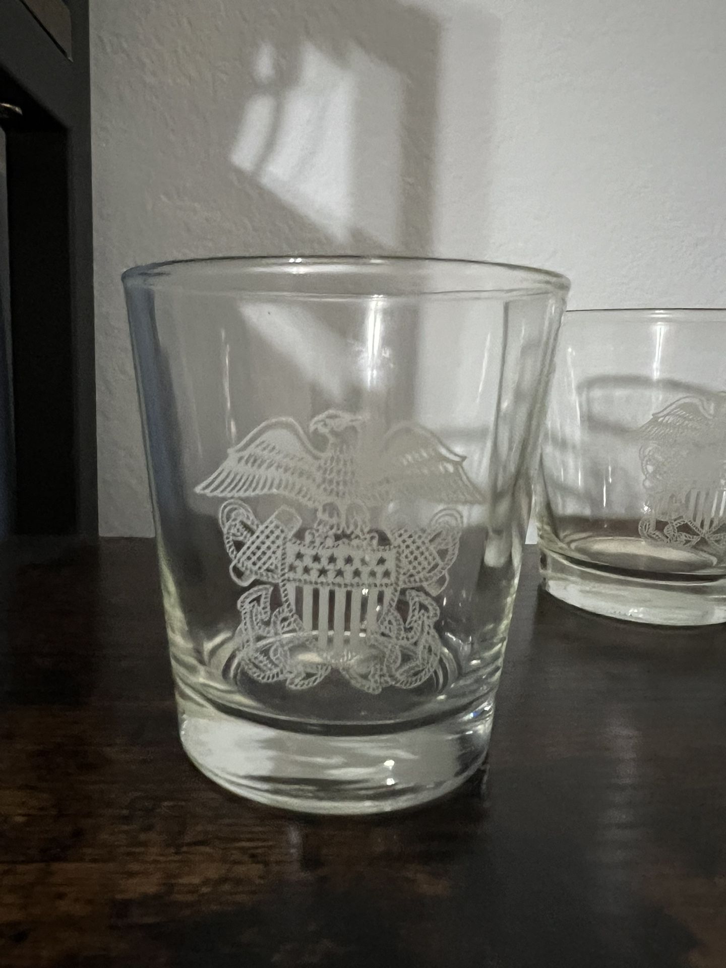 Vintage US Navy Whiskey Glasses 3.5” Tall 4oz