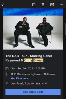 The R&B tour Chris Brown and Usher