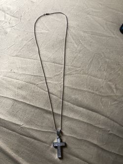18”inch Sliver Chain with brass Pendant