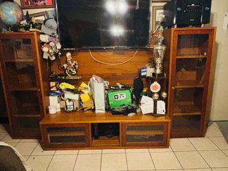Wood 3 piece entertainment center
