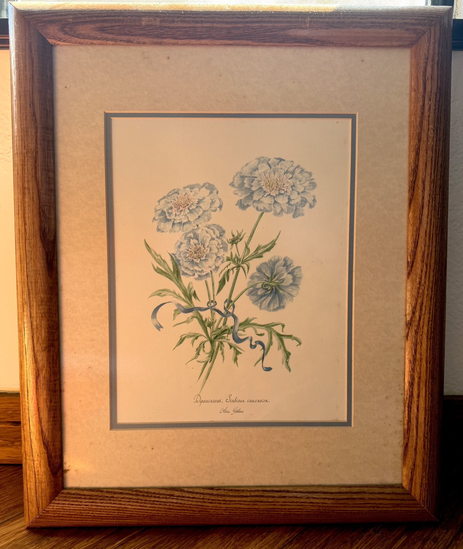 Framed Botanical Print – Vintage Floral Illustration