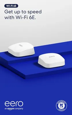 eero Pro 6E mesh wifi system - Supports internet plans up to 2.5 Gbps, Coverage up to 4,000 sq. ft., Connect 100+ devices, 2-pack