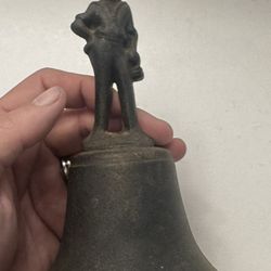 Cast Iron Bell With Colonial Figure