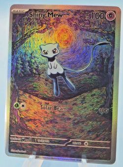 🌈 Shiny Mew Solar Beam Holo Custom- Pokémon Fan Art