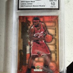 LeBron James 2003 Upper Deck #48 Rookie – GMA 10 Gem Mint – Freshman Season 🔥