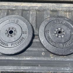 BFCO 25 Lb Barbell Plates 1” Hole 