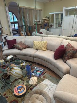 Sofa and two swivel chairs