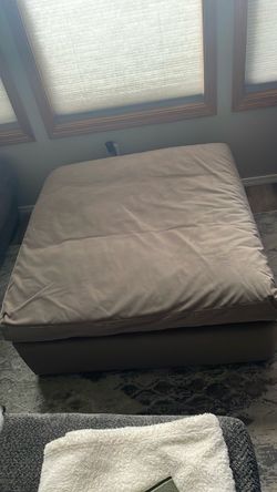 Oversized Taupe Ottoman