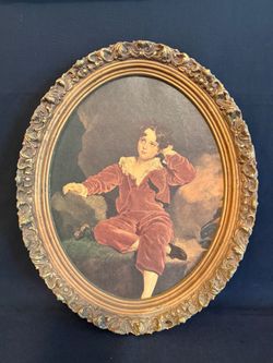 Vintage Master Lambton Oval Framed Print