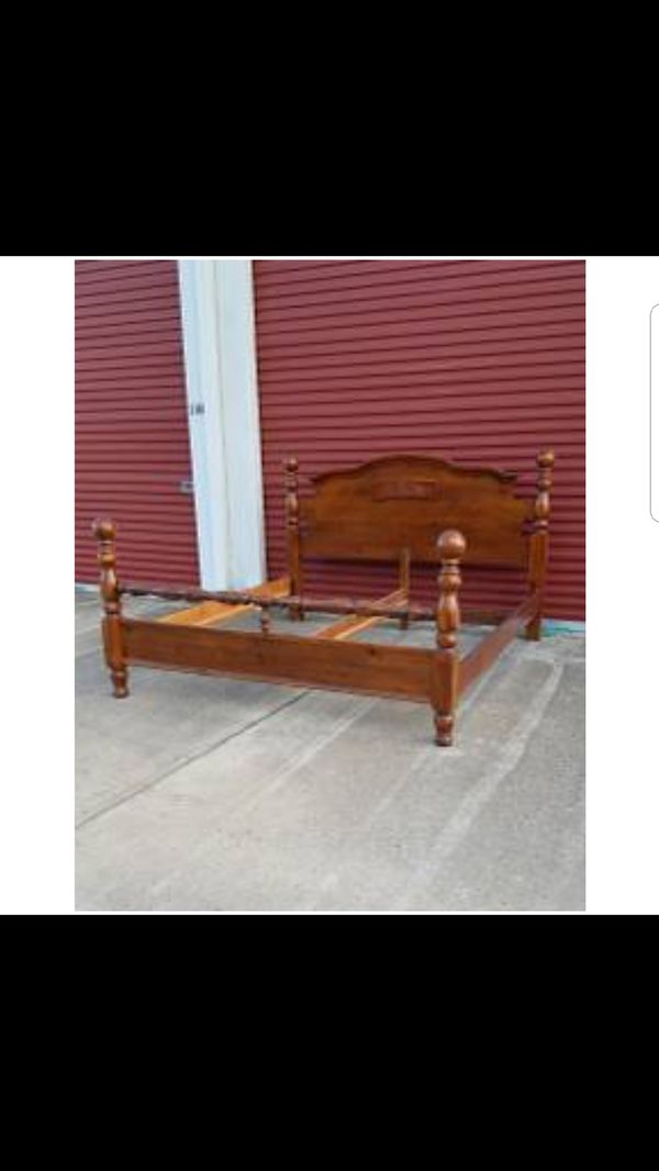 Vintage King Bed Frame Solid Wood For In Magnolia Tx Offerup