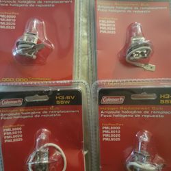 Lot of 4 COLEMAN HALOGEN H3-6V 55 W REPLACEMENT BULBS FOR LIGHT BULB / LAMP