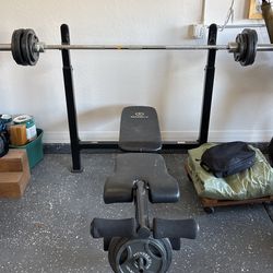 Weight Bench Plus Weights
