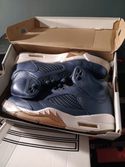 Air Jordan 5 Retro Navy Blue Sneakers
