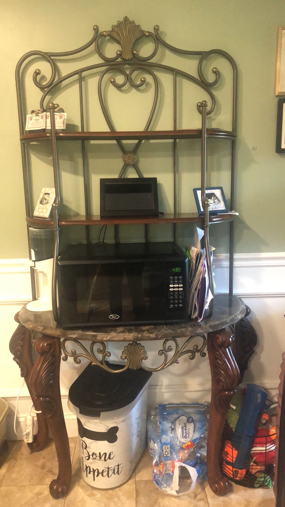 Marble Top Bakers Rack