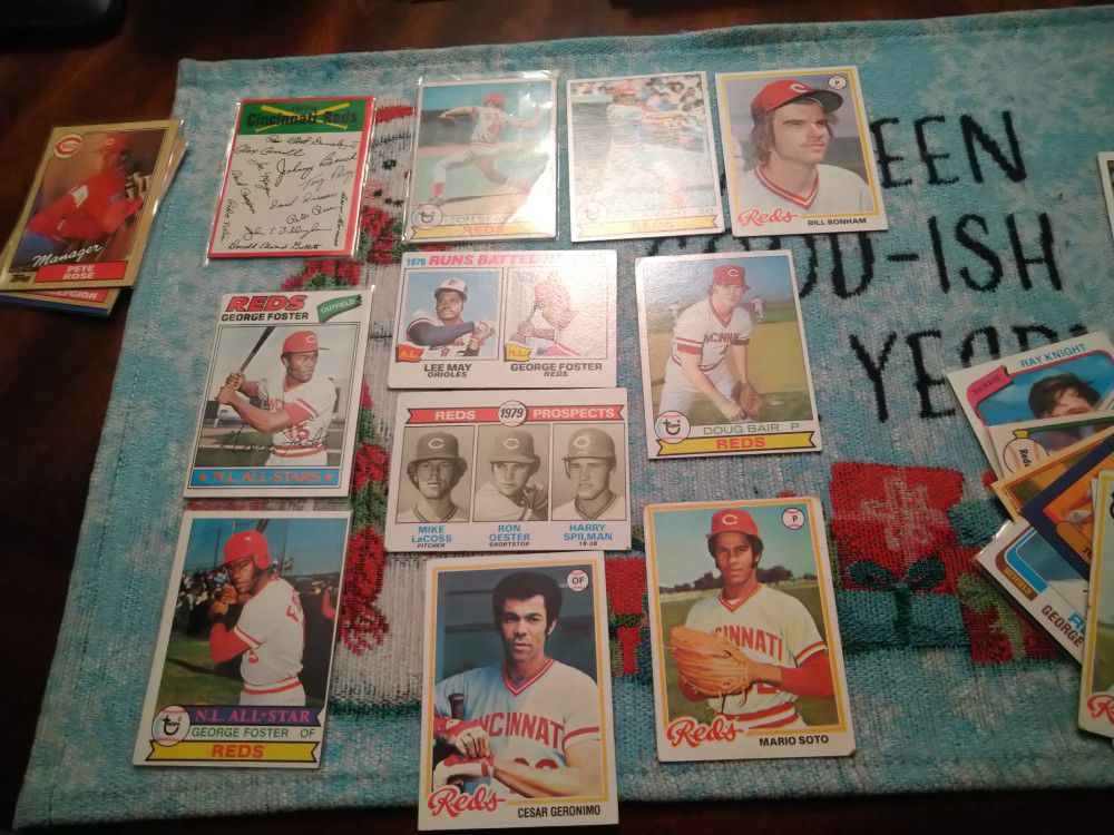 Cincinnati Reds Legends vintage 1970's to 1980's Baseball Cards Lot