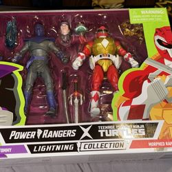 Power Rangers X TMNT Foot Soldier and Red Ranger Figures