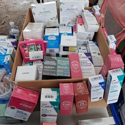 Varios productos para la piel salud y belleza