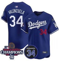 LOS ANGELES DODGERS FERNANDO VALENZUELA STITCHED JERSEY SMALL UP TO 6XL
