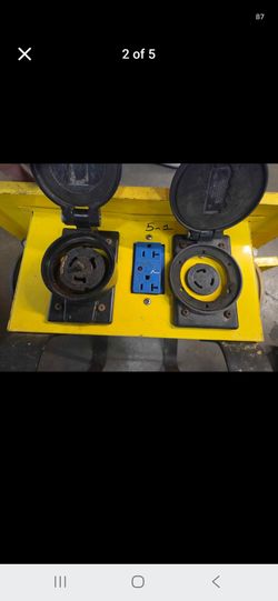 Industrial Power Distribution Panel with Locking Outlets