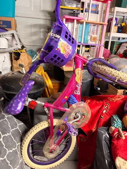 Barbie bike with helmet