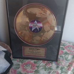 Star Trek 24 Kt Gold Plated Laser Etched Disc