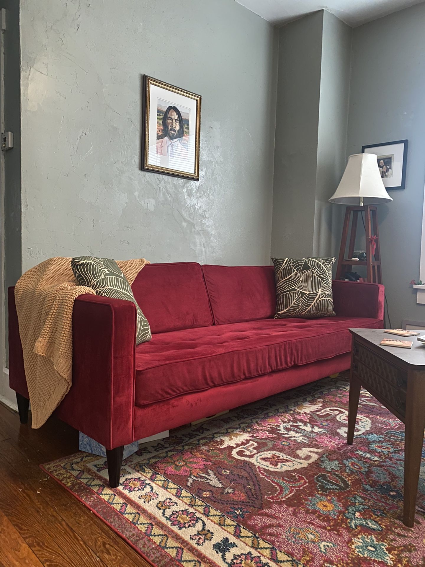 Real Velvet Sofa (Apt B, Originally $2400)