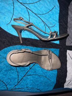 Womens Metallic Brown Heels