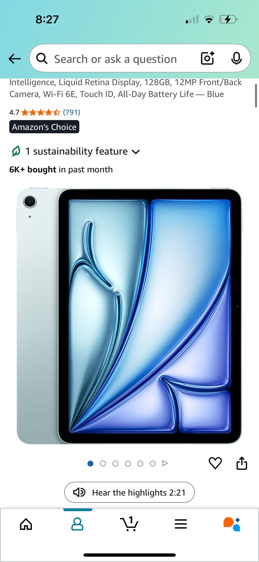 NEW IPAD M3 11 INCH