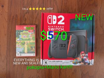 Switch 2  + Mariokart  and Pokopia New/sealed
